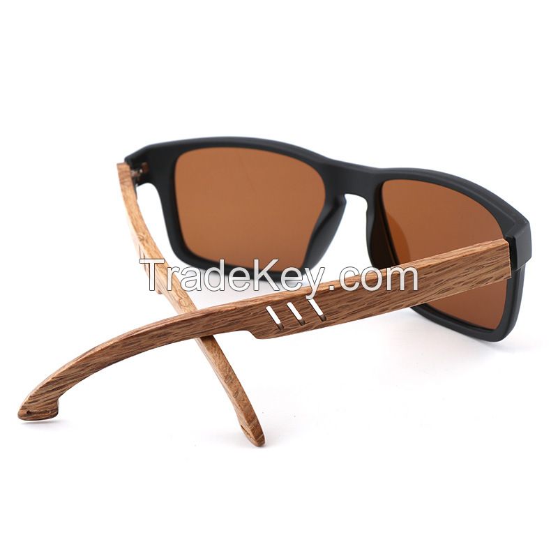 Wholesale UV400 Polarized Sustainable Sunglasses Custom Logo Handmade Natural Wooden Bamboo Sunglasses