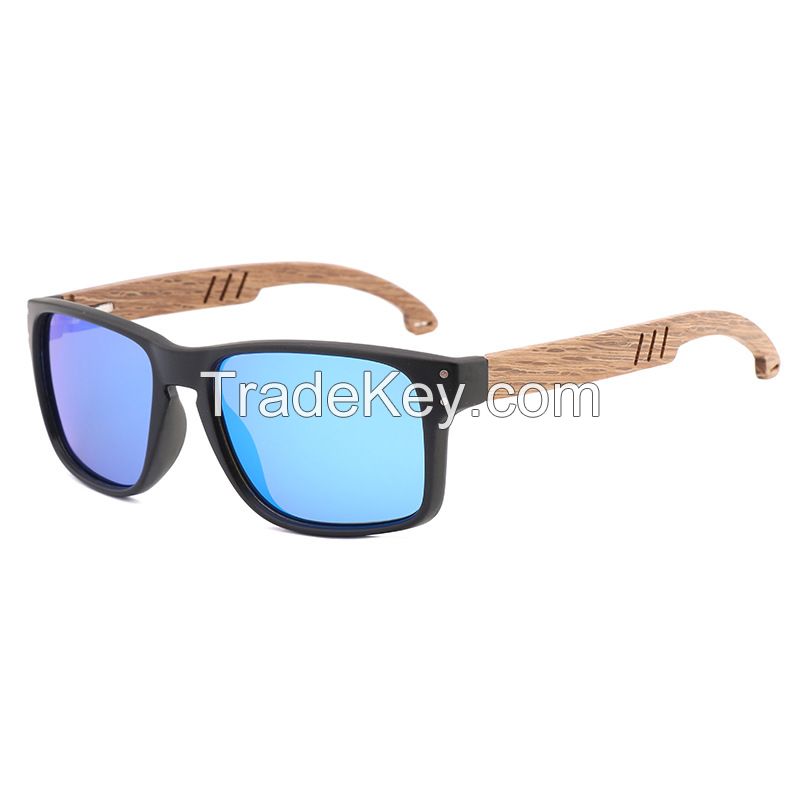 Wholesale UV400 Polarized Sustainable Sunglasses Custom Logo Handmade Natural Wooden Bamboo Sunglasses