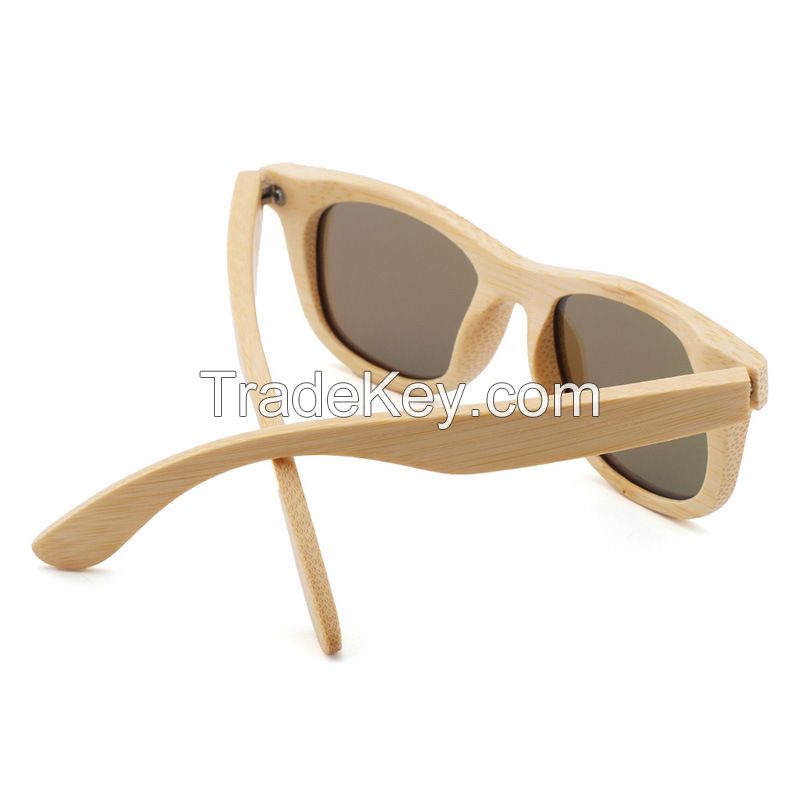 Eyewear OEM Bamboo Frame Custom Polarized Kids Bamboo Wood Sunglasses