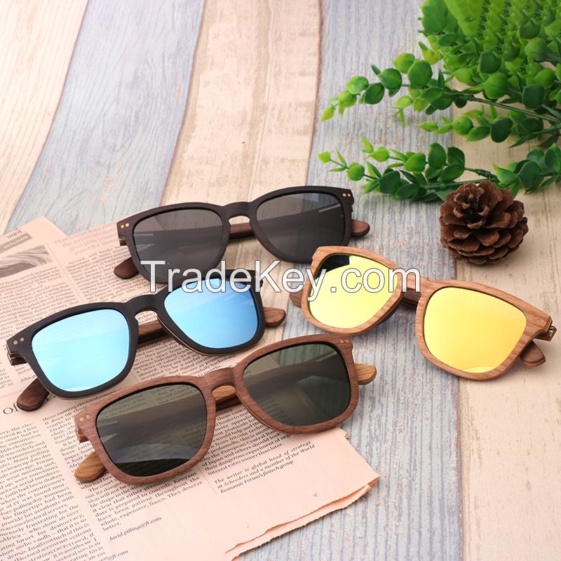 Hot Selling Wooden Sun Glasses Custom Logo UV400 Polarized Sunglasses
