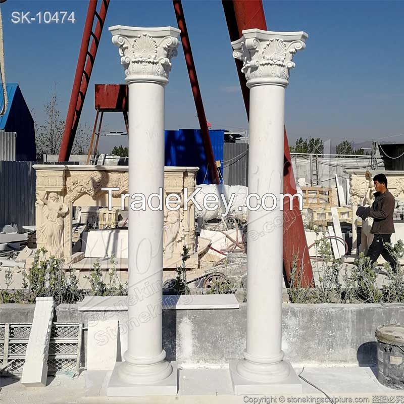 Architectural White Marble Column and Pillars for Building