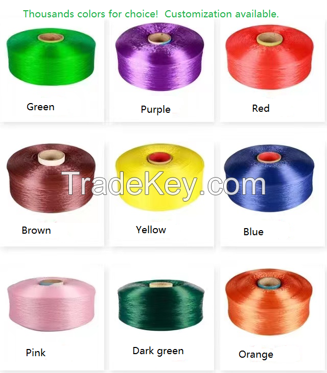 Dope Dyed Color 100% Polyester Hoy Yarn