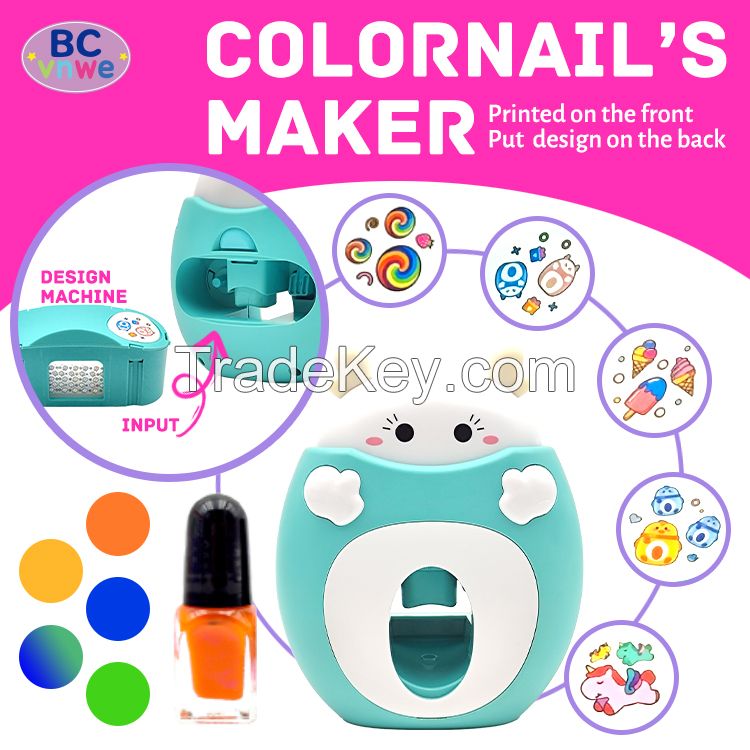 Wholesale Kids Birthday Gift Pretend Play Preschool DIY Cosmetics Game Girls Nail Salon Toys Kids Toy Nail Polish Toy