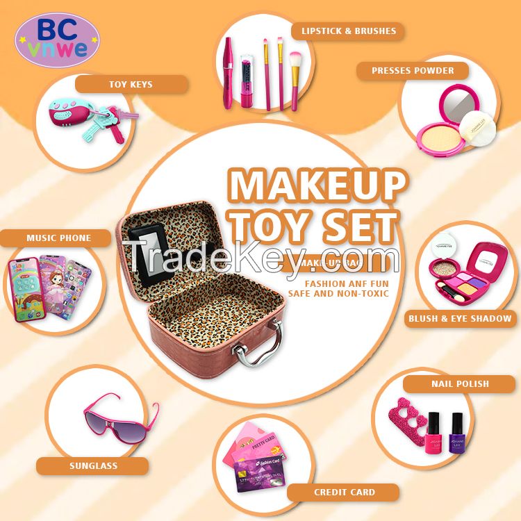 Wholesale Kids Cosmetics Pretend Play Makeup Set for Girl Makeup Toy for Kids Beauty Set Toys