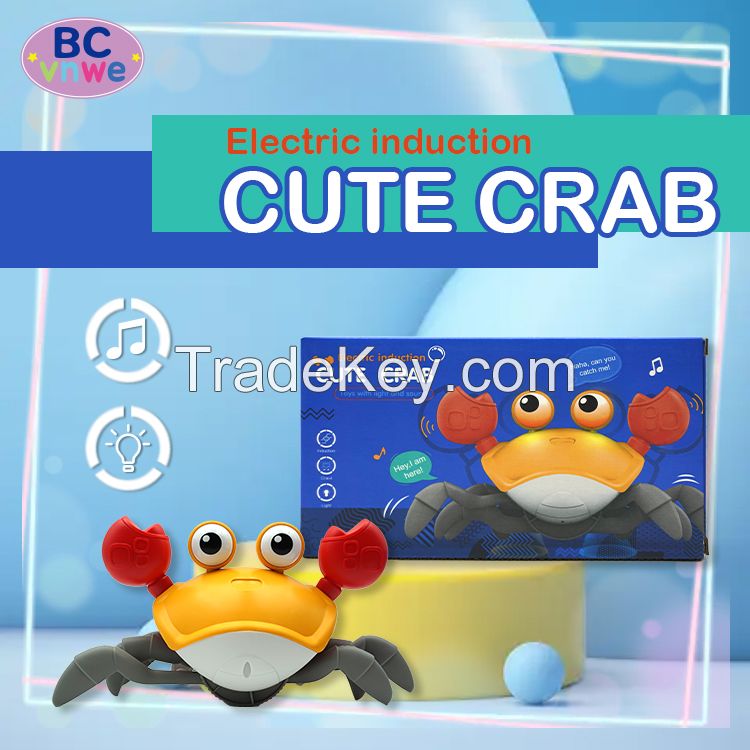 Hotselling Crawling Crab Baby Bath Toys Runaway Automatically Avoid Hand Electric walking Baby toys