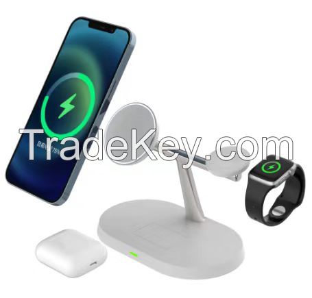 Magnetic 3 in 1 wireless charging stand