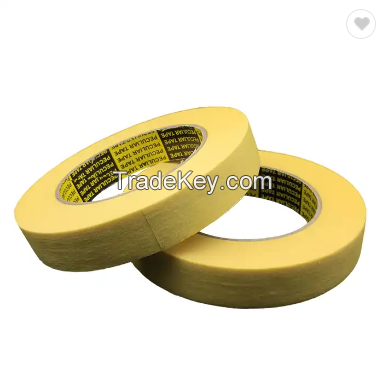 Water based rubber glue Indoor protection lemon yellow high temperature resistance Automotive masking Tape