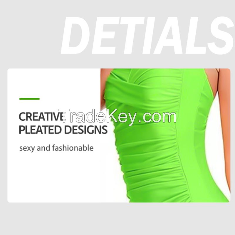 Kaichuang Sports Green Solid Color Outerwear Large Swimwear Sexy yet Elegant