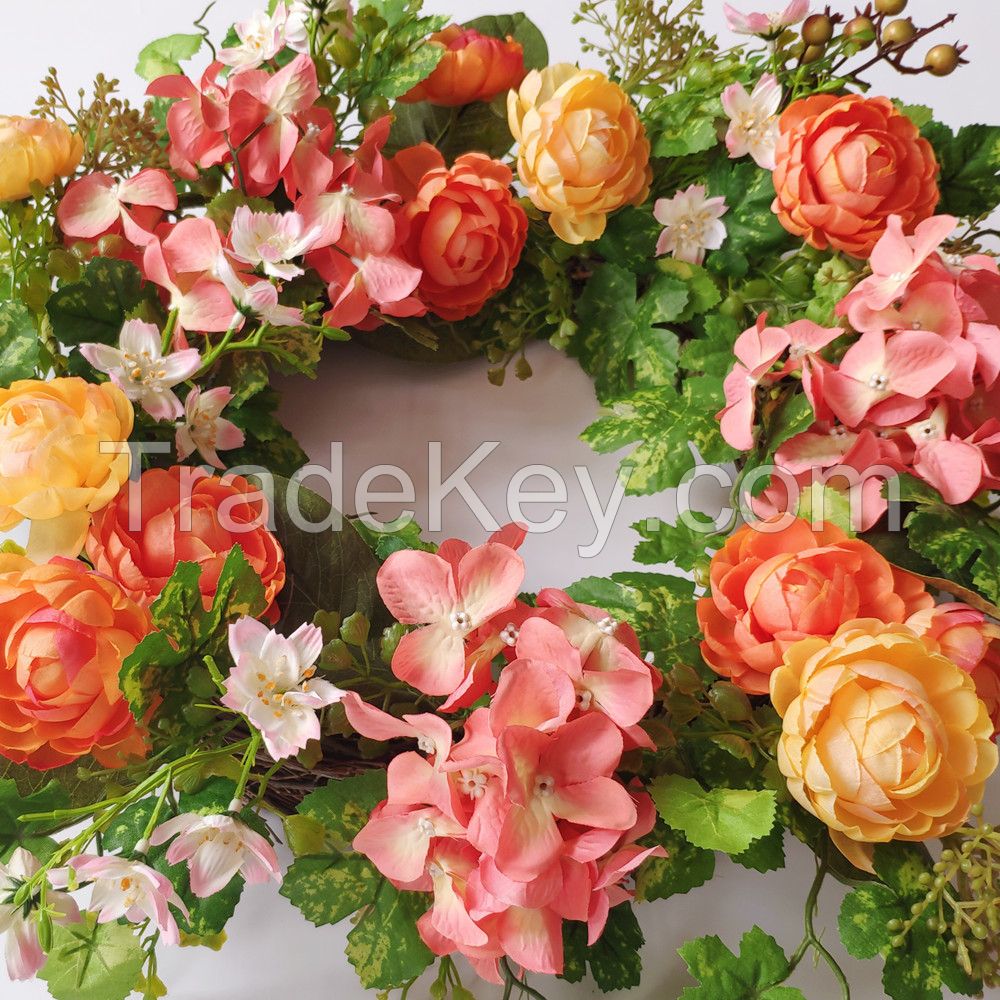 Wholesale Spring Artificial flower wreath