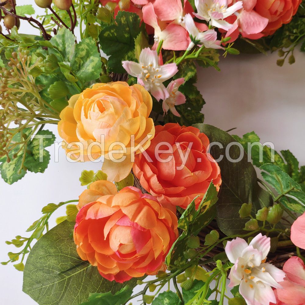 Wholesale Spring Artificial Flower Wreath