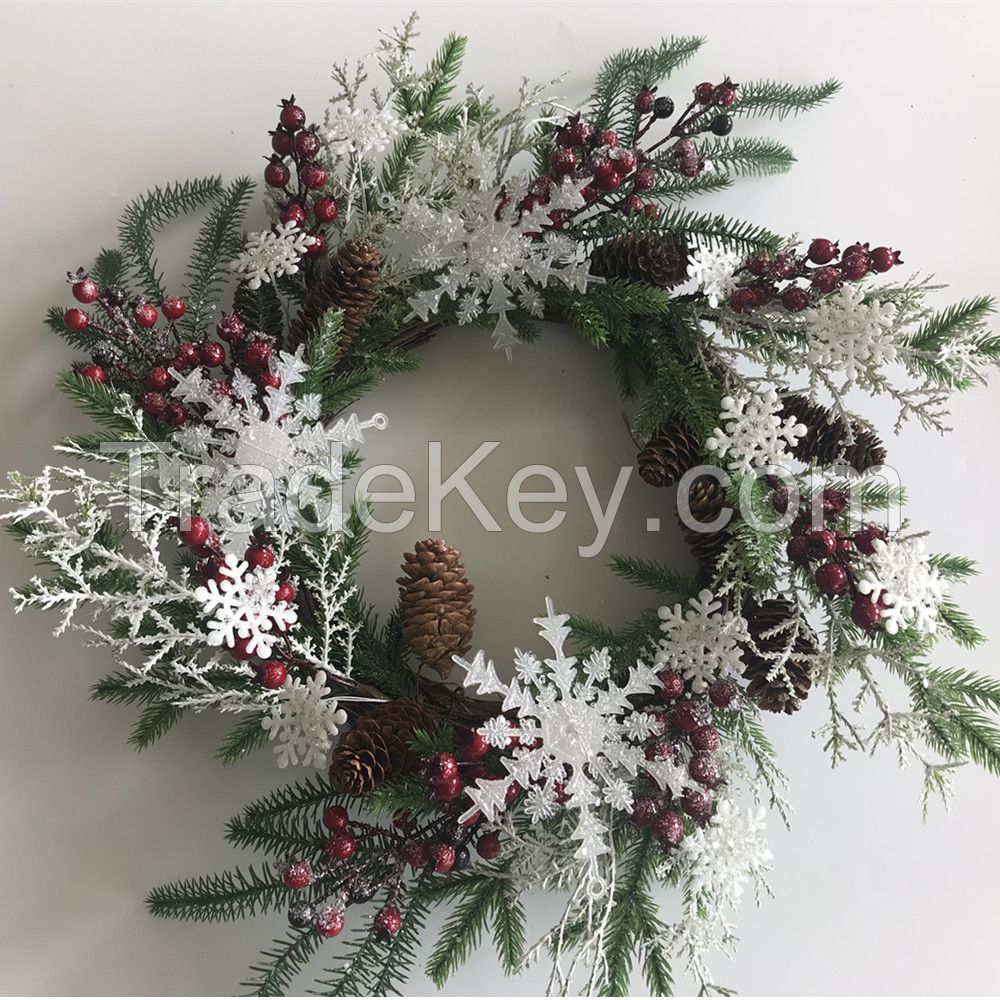 Hot sell Christmas Artificial flower wreath