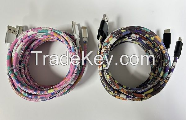 fancy color new design stitching  USB-A to type C cable