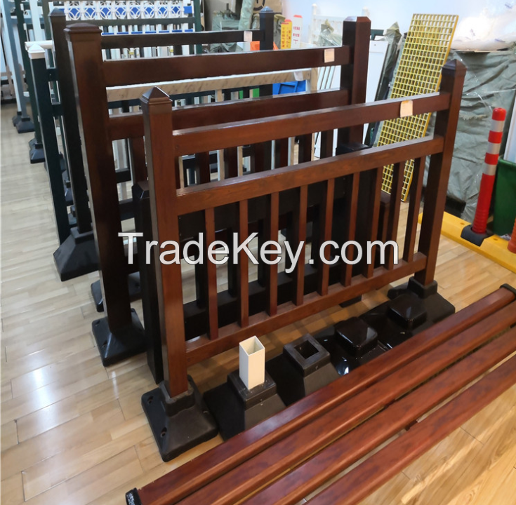Customized Sandalwood Colour FRP Pultruded Tube Handrail for Landscape or Garden Usage