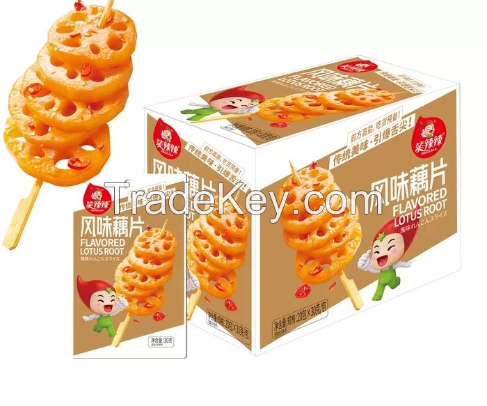 Flavored lotus root slices