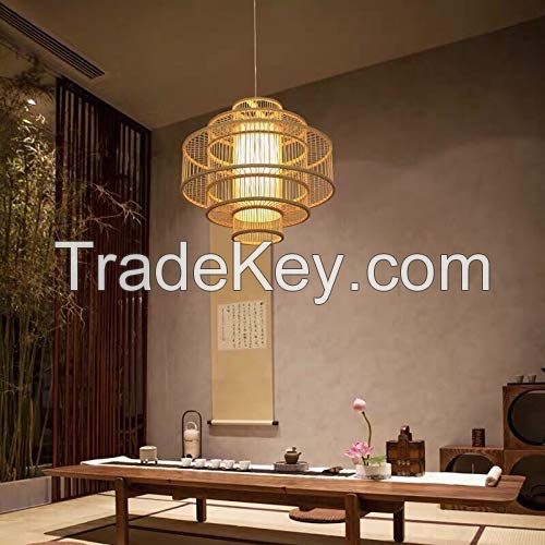 High Quality Bamboo Rattan Lamp Shades Handwoven made in Vietnam Hanging Wall For Home Decor