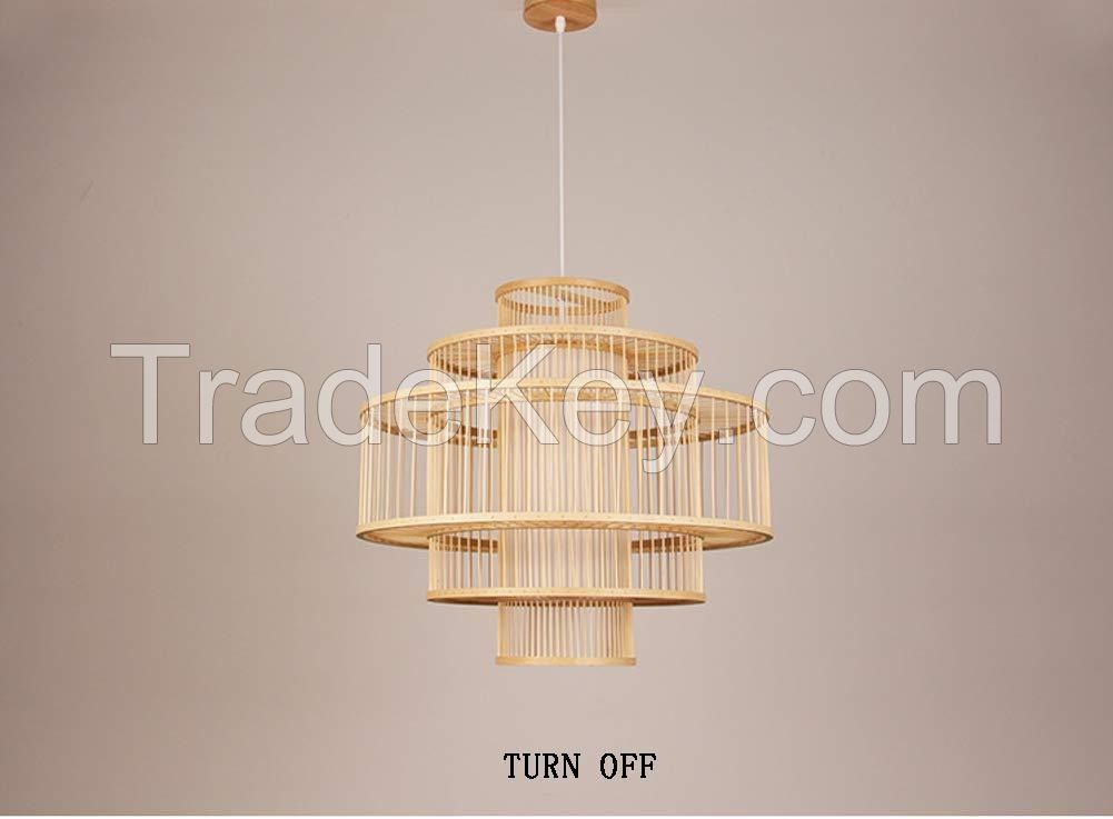 High Quality Bamboo Rattan Lamp Shades Handwoven made in Vietnam Hanging Wall For Home Decor