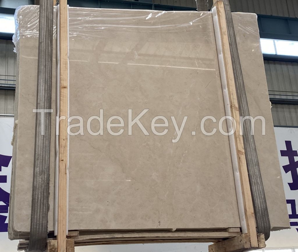 Beige cream-colored marble