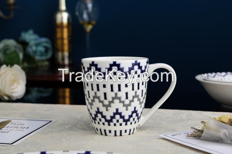 New Bone China Mosaic In-glaze Dinner Set