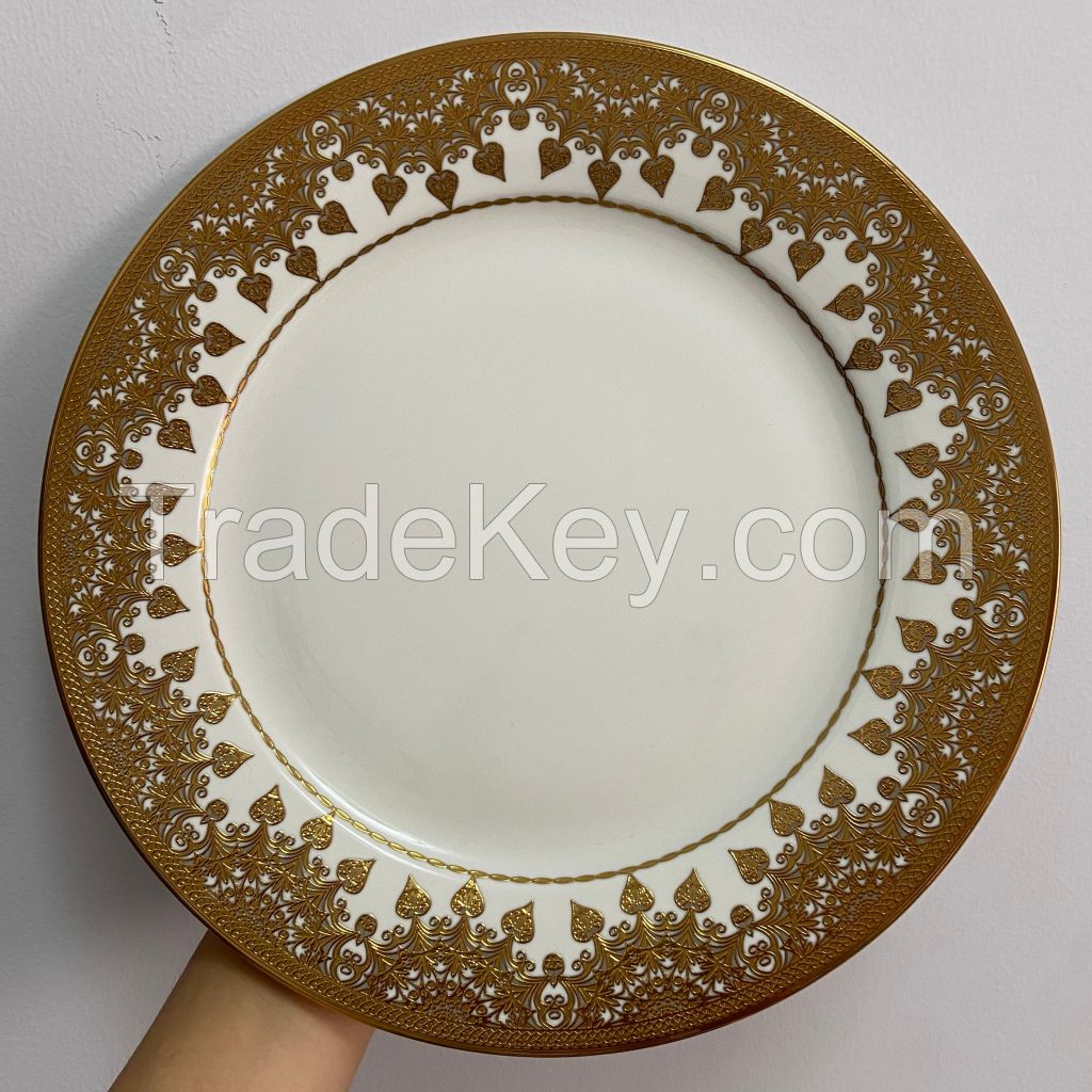 Fine porcelain / New bone china 16/18/24/36/60/72/90/109/111/120/145pcs gold dinnerware sets