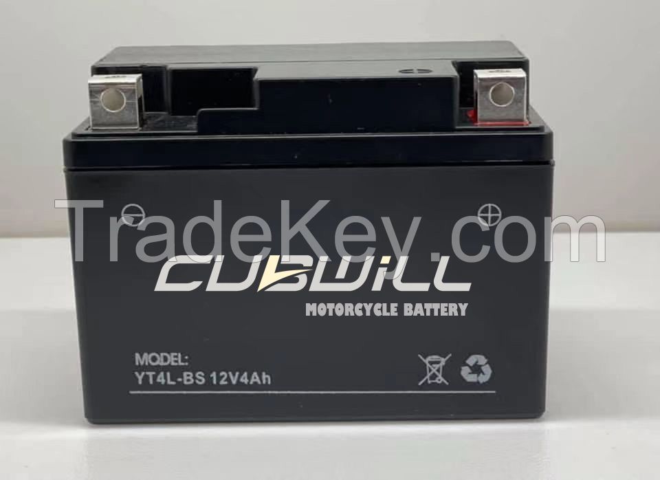 China 12V4Ah Special motorcycle batteries YT4L-BS sealed maintenance free lead acid motorcycle battery for Yamaha Honda CG125