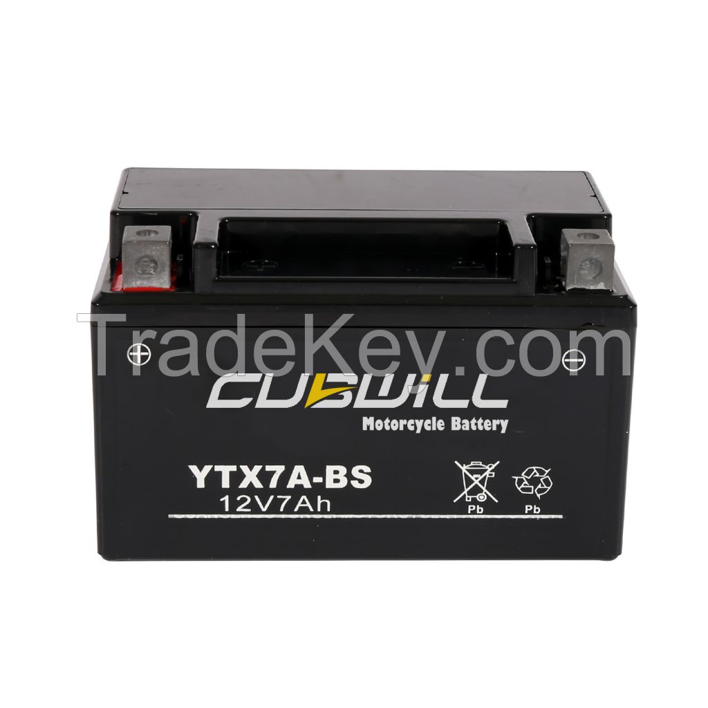Lead Acid Start Use 12V 7Ah Sealed Non Spillable Scooter Motorcycle battery