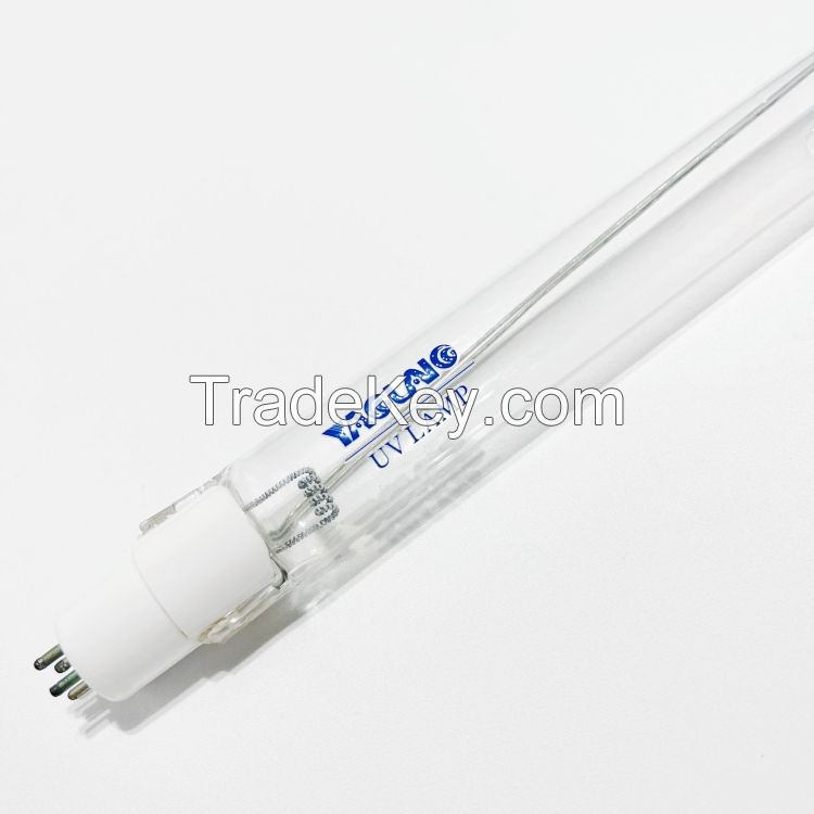 T5 T6 4 pin ozone light GPHVA357T5VH 42w amalgam uv lamp 185nm 1.2A quartz tube