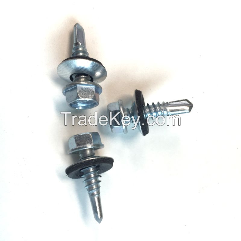 hex head self drilling screws with epdm bonded washer