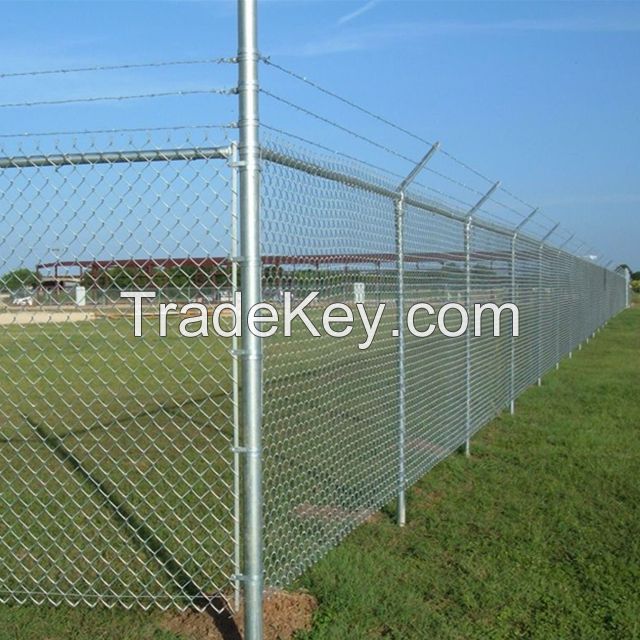 Chain Link Fence Security Fencing Galvanized And Pvc Coating Wire Mesh Roll