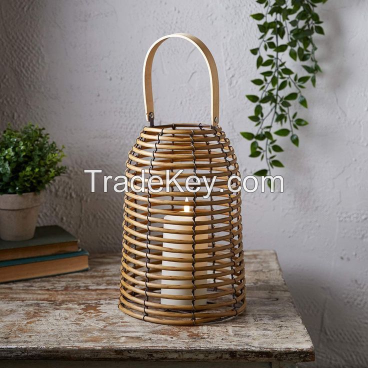 Unique Design Table Lantern High Quality Rattan Candle Holder Natural Rattan Lantern Vietnamese Supplier Odm/oem