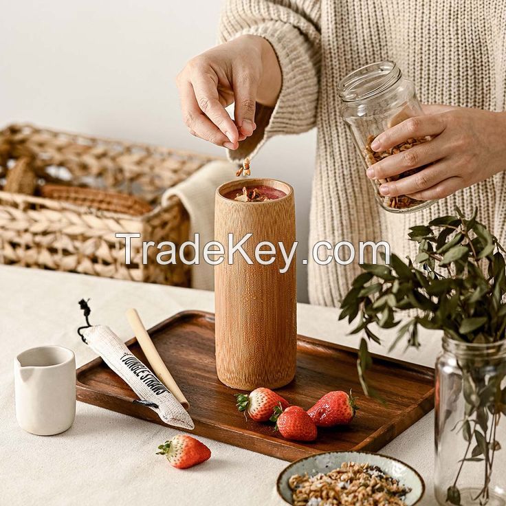 Hot Selling Bamboo Drinking Set Cups Made In Vietnam 100% Eco Friendly Material Fba Amazon