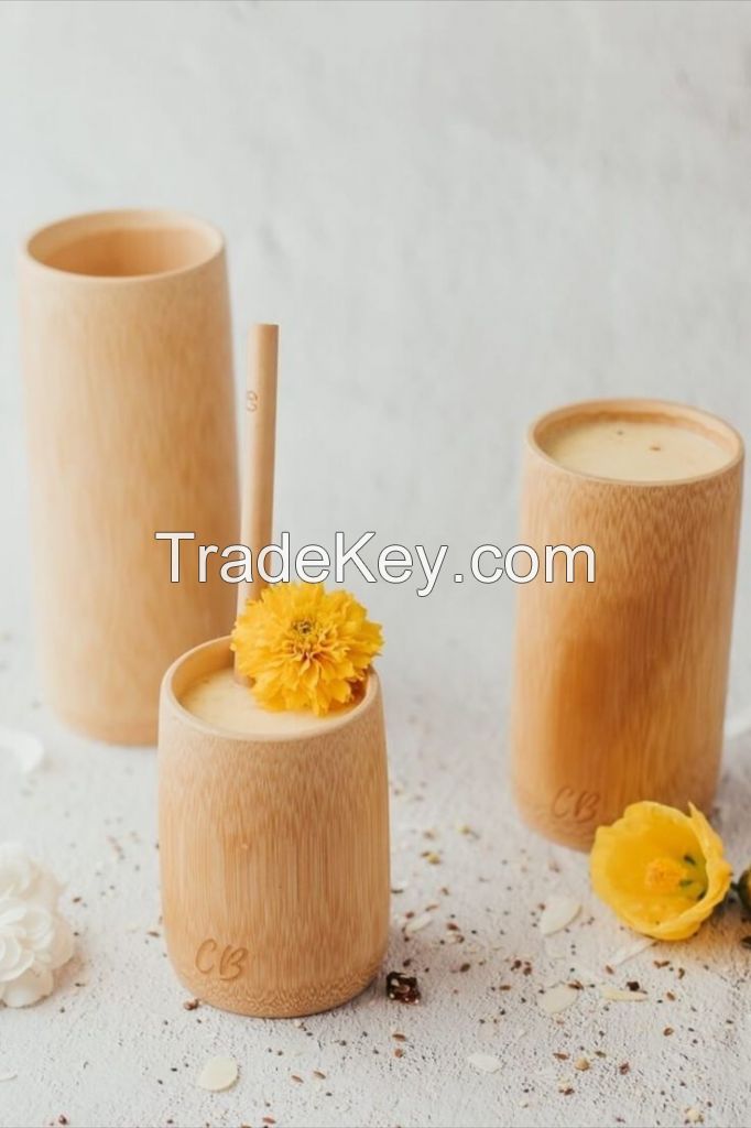 Hot Selling Bamboo Drinking Set Cups Made In Vietnam 100% Eco Friendly Material Fba Amazon