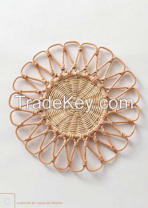 Rattan placemats Set Handwoven Handmade rattan placemats for dining table decor Wall Hanging