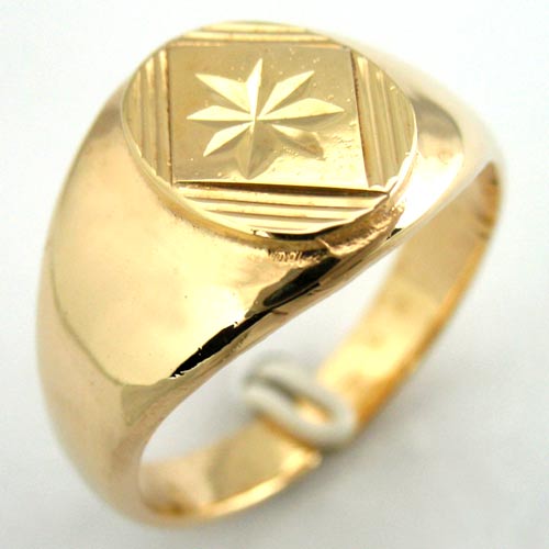 mannish crazy pure gold ring