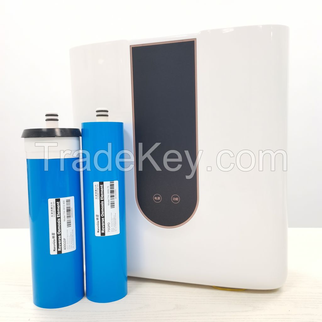High Rejection 98% Domestic Water Purifier Treatment Reverse Osmosis Filter System RO Membrane