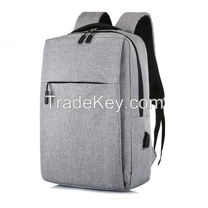 Simple backpack usb charging men's computer bag