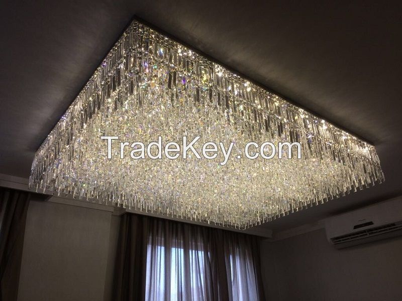 Large Rectangle Banquet Hall Chandelier