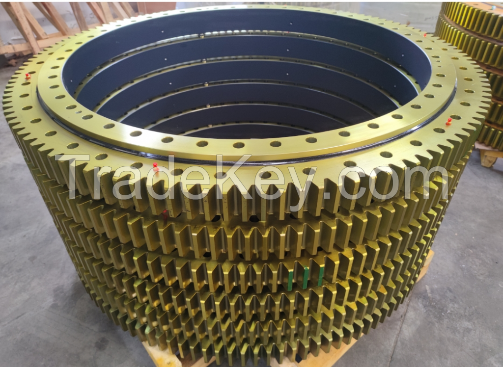 Factory Supply Double Roll Slewing Bearing Swing Bearing Ring Forging for Excavator Crane Mining Equipment Wind Power