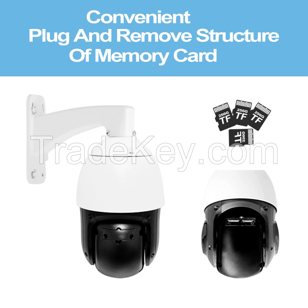 High Resolution PoE Cameras Face ID Detection 18X 500M Day Vision 30fps PTZ Auto Tracking Camera