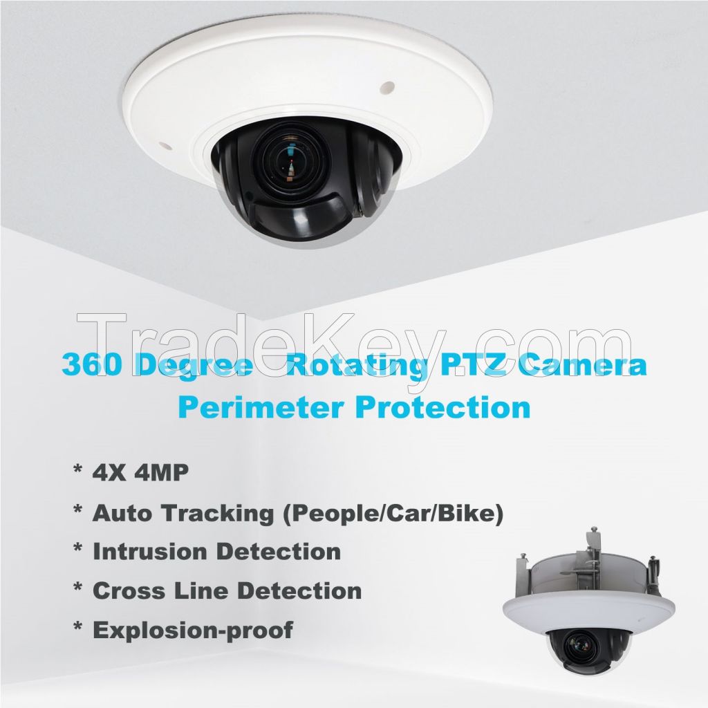 Mini PTZ Dome Camera 4X 10X Optical 4MP Security Outdoor Camera 360 Degree Rotate PoE Network IP Camera