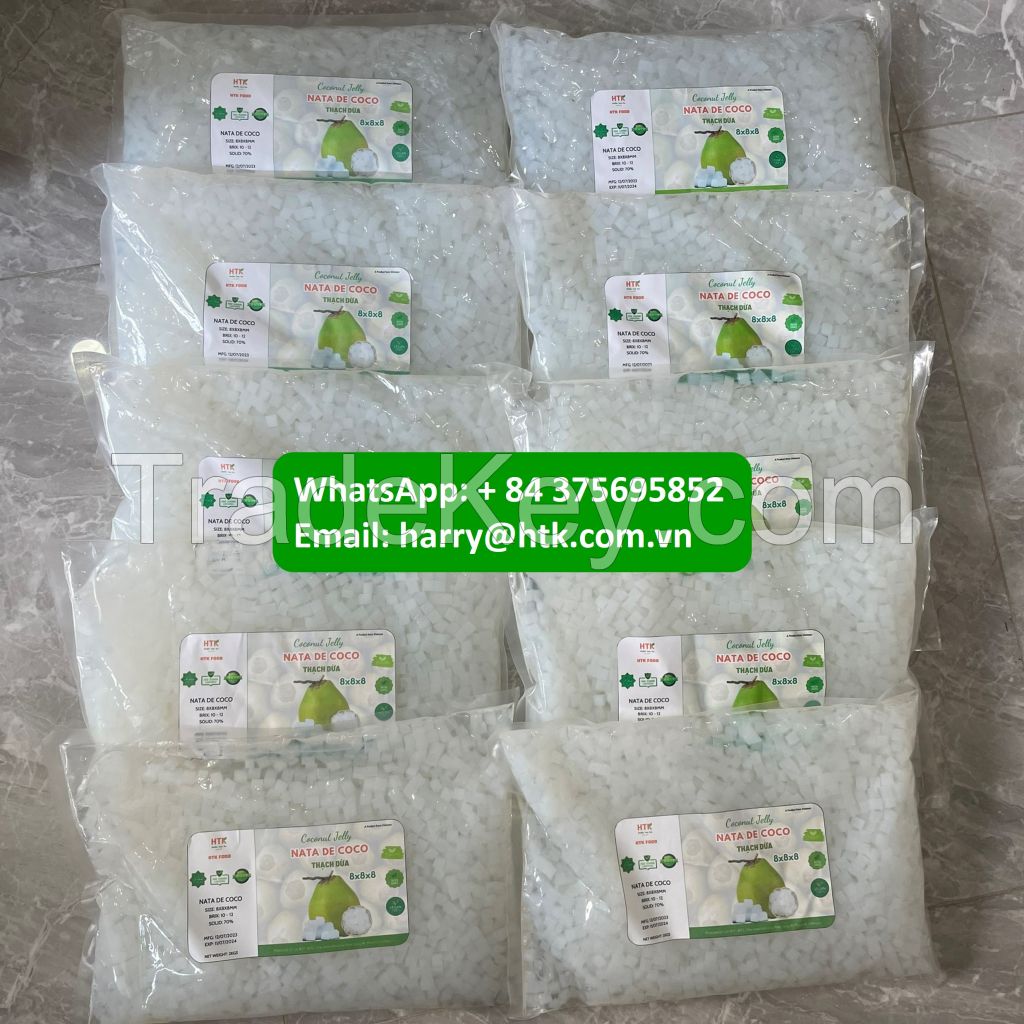 Materials Nata De Coco in Syrup Coconut Jelly by HTK Factory in VietNam