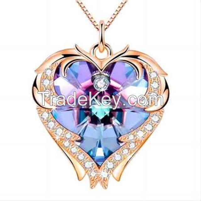 Wholesale Silver Jewelry Sterling Silver Heart Pendant Necklace