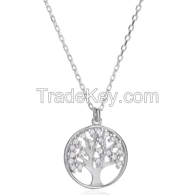 925 Silver Jewelry Tree Of Life Pendant 925 Adjustable Chain