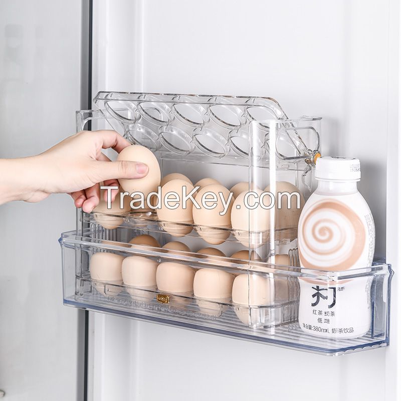 Auto-back 3layers Fridge Egg Rack