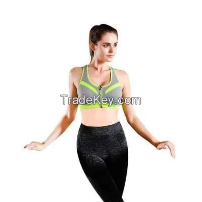 ladies sportswear sport bra sport vest with zip gym wear yoga wear fitness active wear