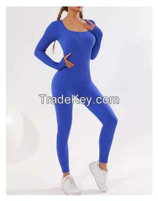 Ladies Bodysuit Tie-Dyed Colors Sports Wear Fitness Wear Dress Top