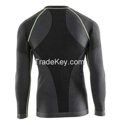 Men Long Sleeve Seamless Thermal Top and Quick-Dry with Moisture Wicking, Sports Wear Gym Wear Yoga Wear and Active Wear Sportswear