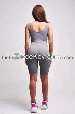 Tank Top Dance Skirt Air Dress Hip Sports Fitness Tight Yoga Suit Women Seamless Dress