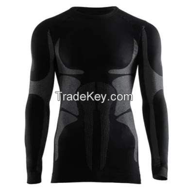 Men Long Sleeve Seamless Thermal Top and Quick-Dry with Moisture Wicking, Sports Wear Gym Wear Yoga Wear and Active Wear Sportswear