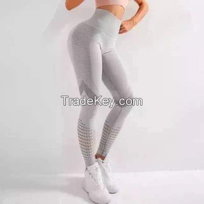 Ladies Fitness Breathable Tight Sportswear Pants for Women Gym Workout Plain Yoga Legging