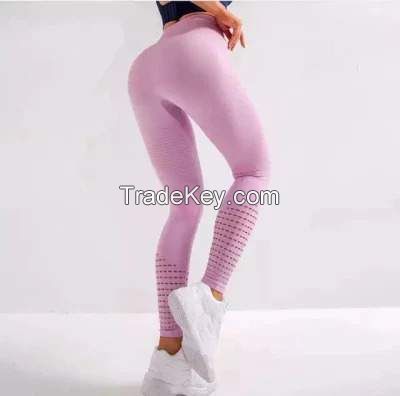 Ladies Fitness Breathable Tight Sportswear Pants for Women Gym Workout Plain Yoga Legging